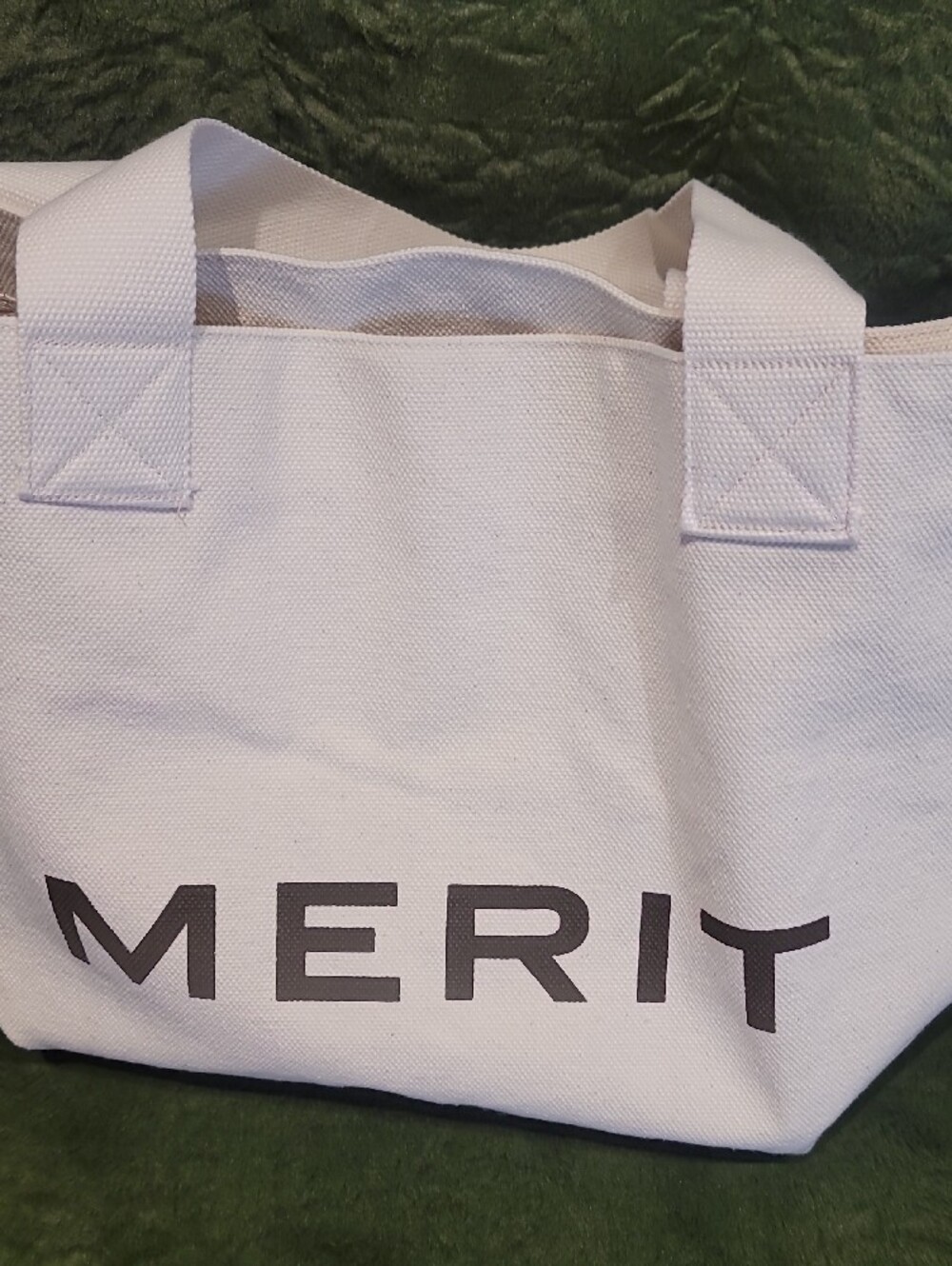MERIT Canvas Cosmetic Tote Bag in Cream - Picture 6 of 9
